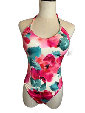 New La Blanca Floral One Piece Swimsuit Women's Size 6